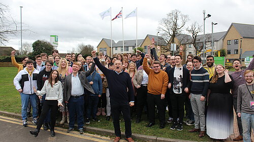 Ed Davey with Young Liberals Members