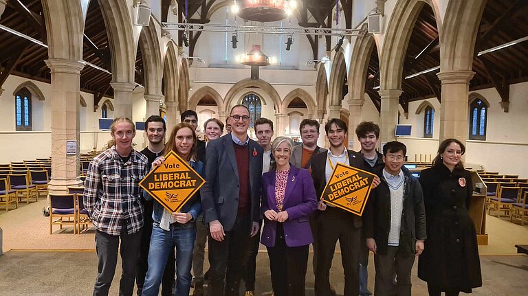 A group of young liberals in a church